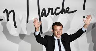 Macron lors d'un meeting.