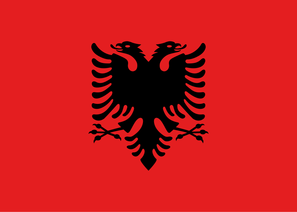 Fichier:Flag of Albania (1992-2002).svg
