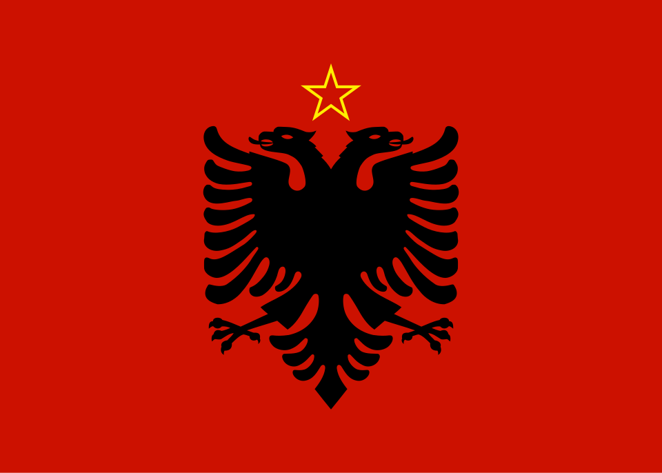Fichier:Flag of Albania (1946-1992).svg