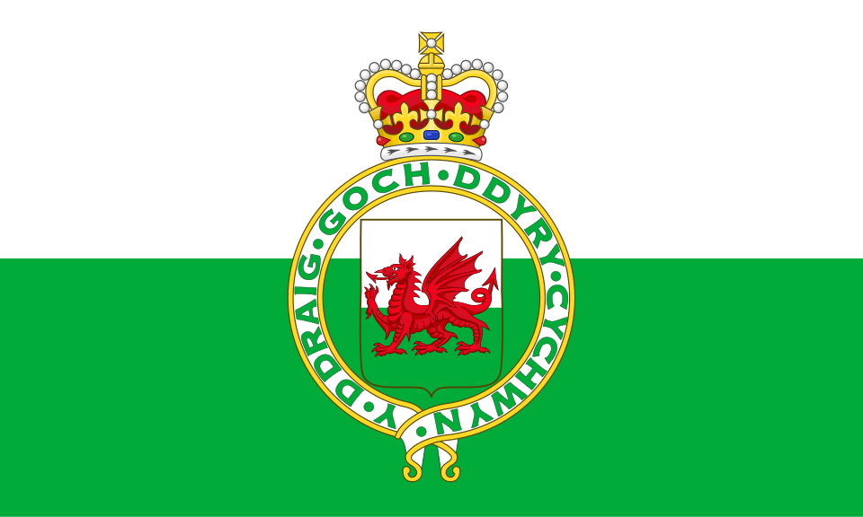 Fichier:Flag of Wales (1953-1959).svg