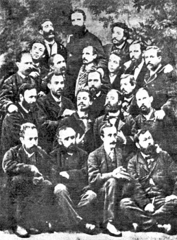 Les fondateurs de la section espagnole autour de Giuseppe Fanelli