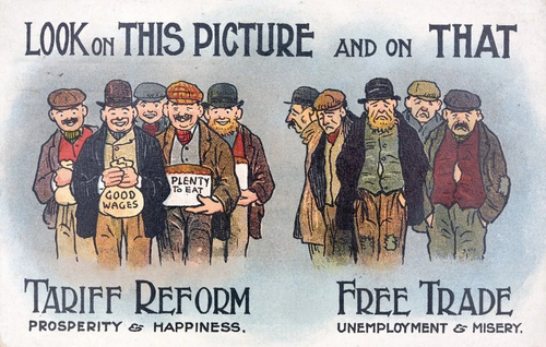 Affiche de l'aile protectionniste du parti conservateur (1910)