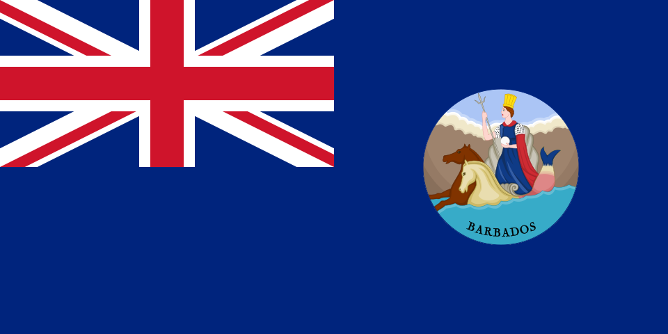 Fichier:Flag of Barbados (1870–1966).svg