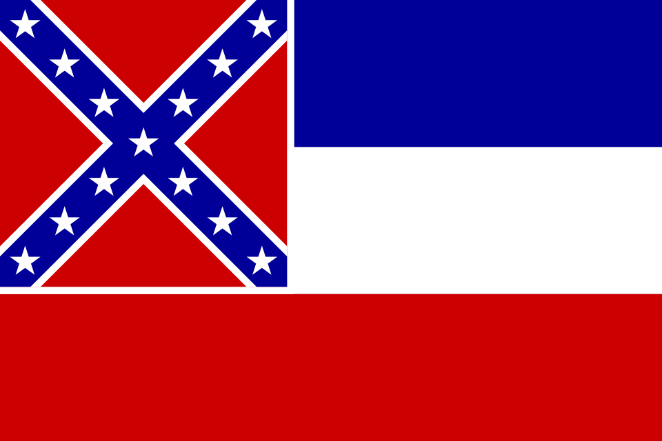 Fichier:Flag of Mississippi (1996–2001).svg