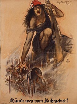 Affiche anti-française en Allemagne, 1923