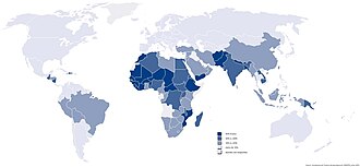 Analphabétisme dans le monde (2000)