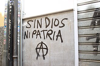 Tag anarchiste à Grenade