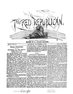 Première publication en anglais du Manifeste (1850) dans le Red Republican
