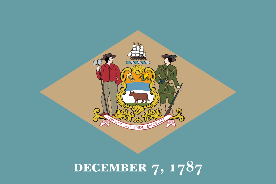 Fichier:Flag of Delaware.svg