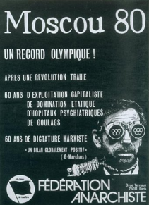 Affiche de propagande anarchiste anticommuniste, 1980