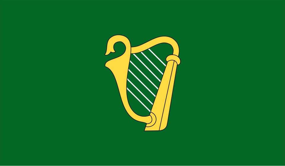 Fichier:Green flag of Ireland.svg