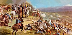 Bolívar luttant contre les royalistes espagnols (1823)