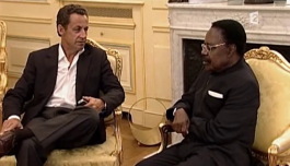 Nicolas Sarkozy avec F.Houphouët-Boigny